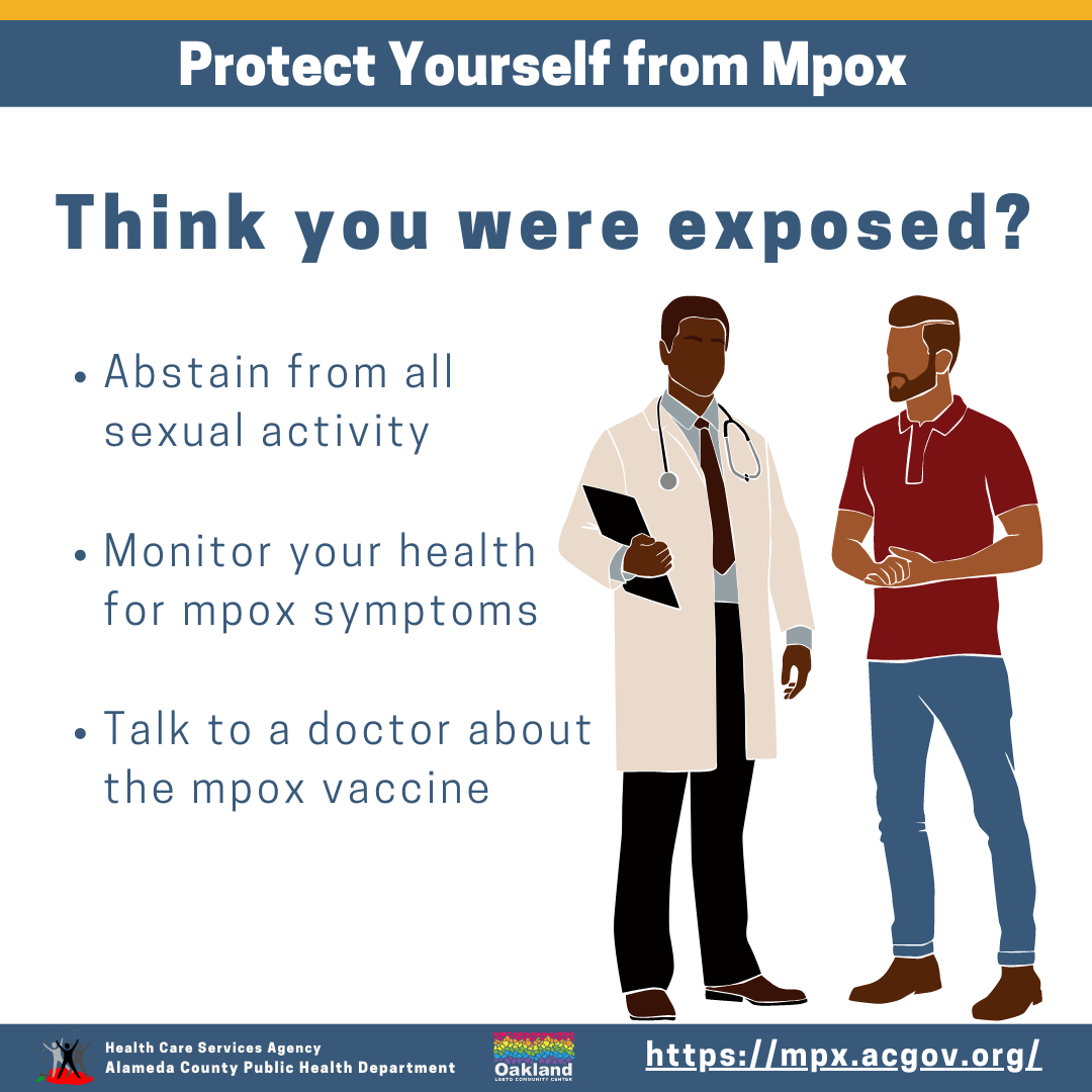 Think you were exposed to Mpox? Talk to a doctor.